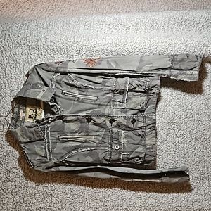 Vintage Picasso embroidered button up jacket